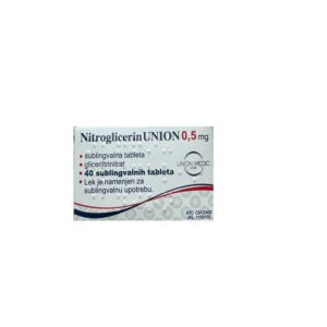 Нитрокор 0,5 mg 40 таблetki / Nitroglicerin Union 0.5 mg 40tabl.