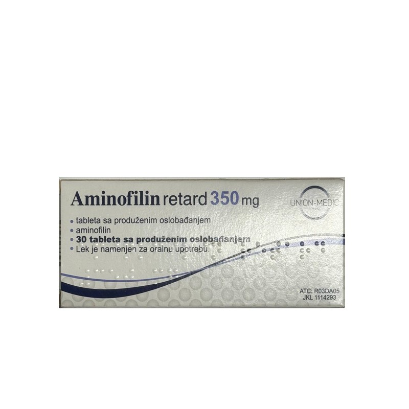 Аминофилин ретартд 350мг 30 таблетки / Aminofilin retard 350mg 30 tablets