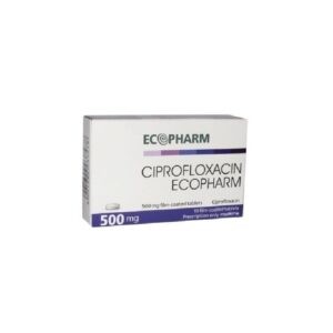 Ципрофлоксацин Екофарм 500мг х 10 таблетки / Ciprofloxacin Ecopharm 500mg 10tabl.