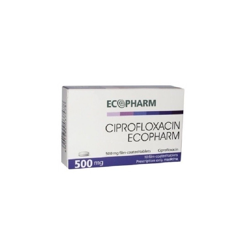 Ципрофлоксацин Екофарм 500мг х 10 таблетки / Ciprofloxacin Ecopharm 500mg 10tabl.