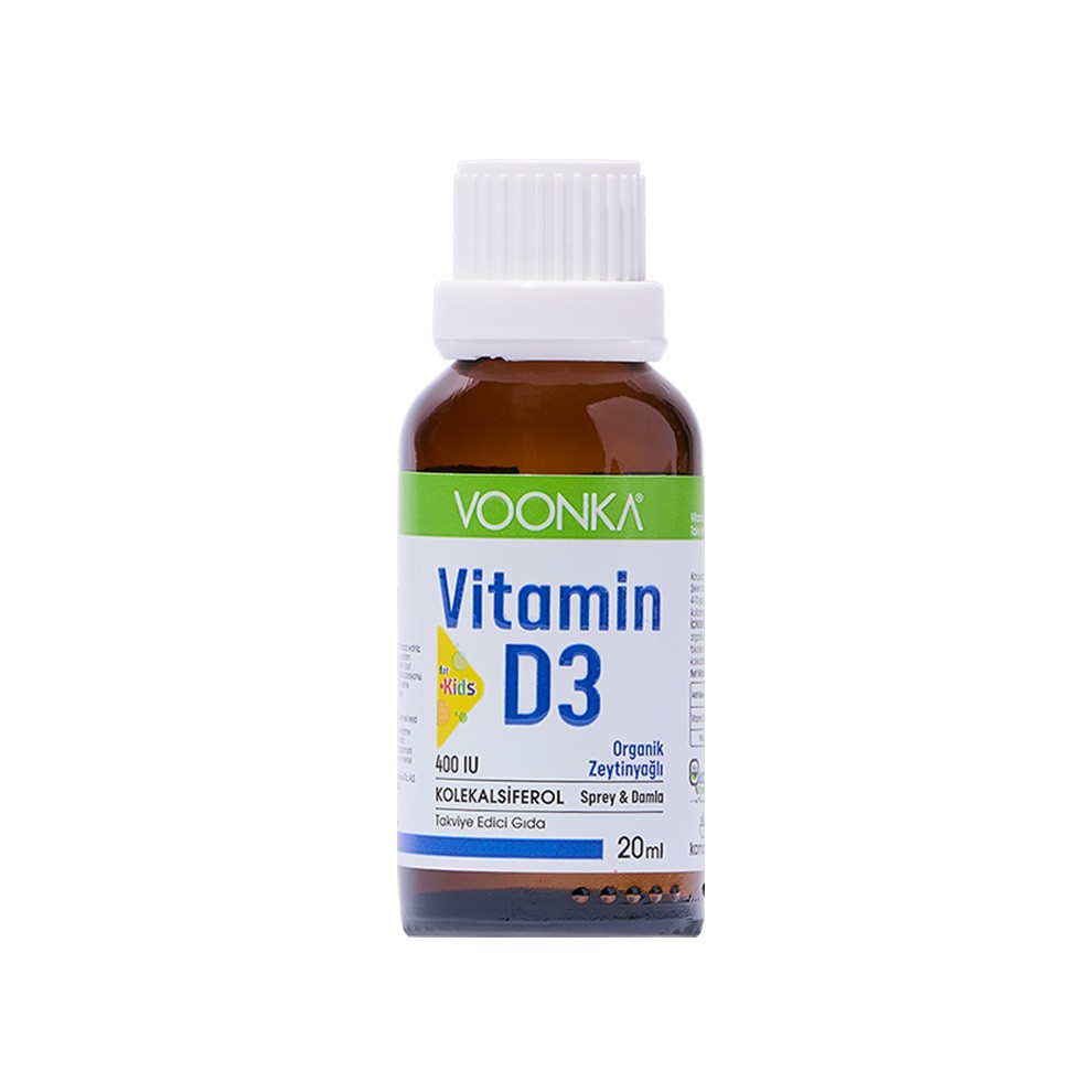 Voonka Vitamin D3 за деца 400 IU, Спрей или капки, 20 мл